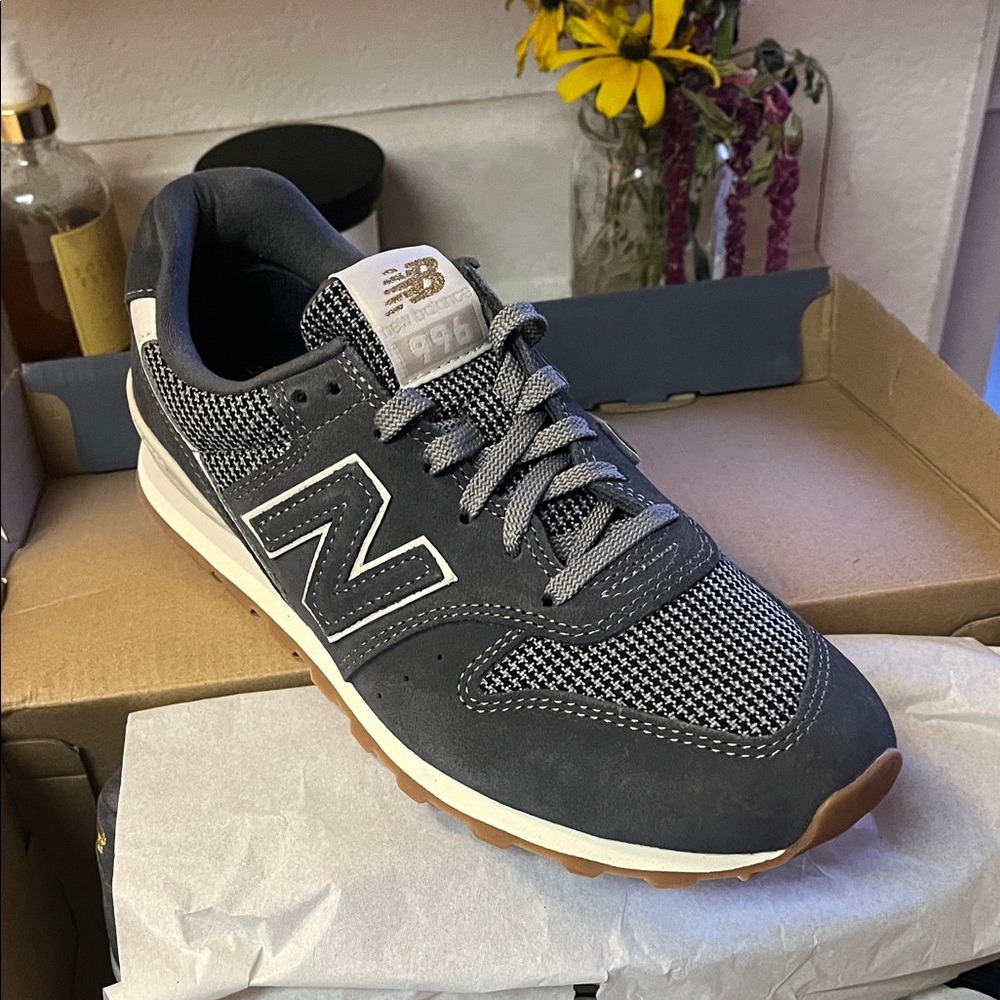 New Balance Navy and White Sneakers